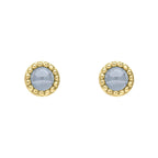 Beginnings Milgrain Semi-Precious Cabochon Birthstone Earrings
