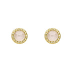 Beginnings Milgrain Semi-Precious Cabochon Birthstone Earrings