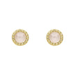 Beginnings Milgrain Semi-Precious Cabochon Birthstone Earrings