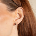 Beginnings Milgrain Semi-Precious Cabochon Birthstone Earrings