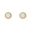 Beginnings Milgrain Semi-Precious Cabochon Birthstone Earrings