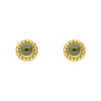 Beginnings Milgrain Semi-Precious Cabochon Birthstone Earrings