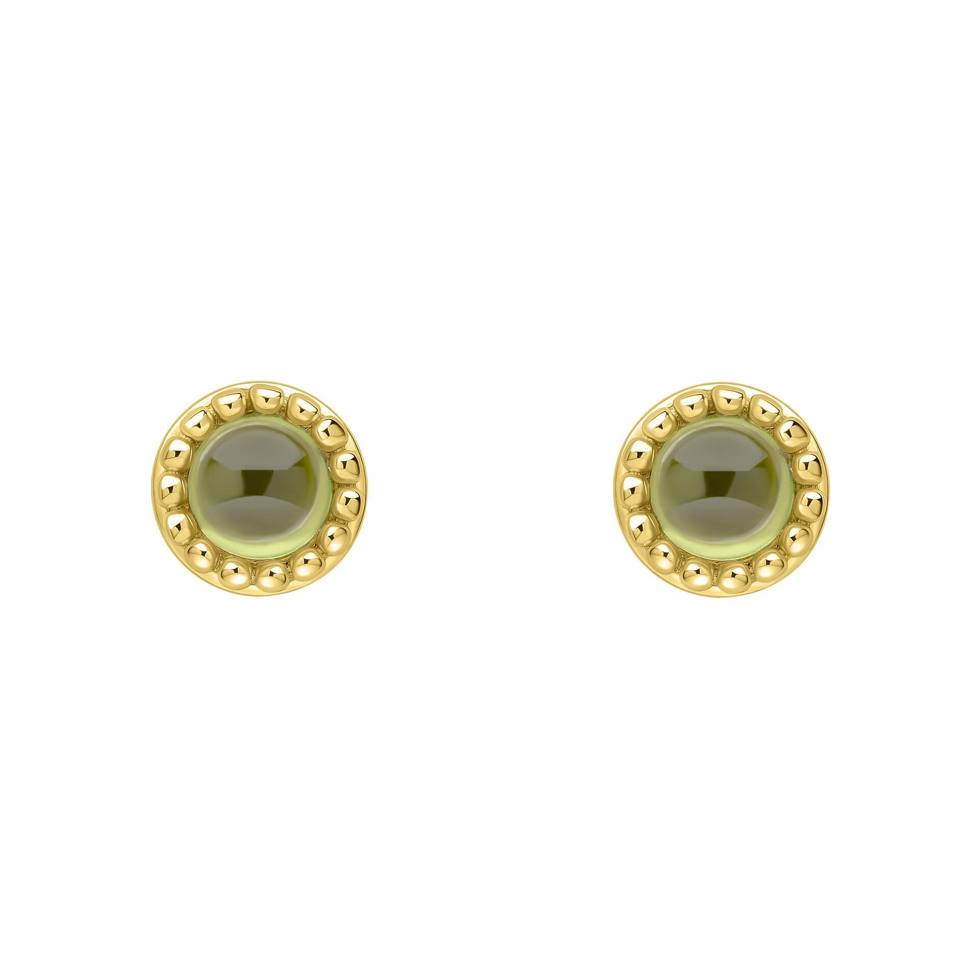 Beginnings Milgrain Semi-Precious Cabochon Birthstone Earrings