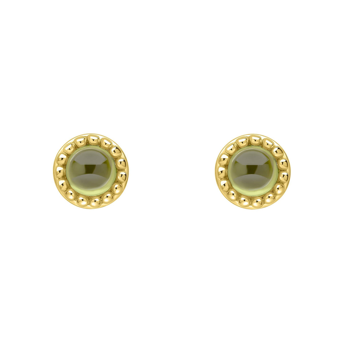 Beginnings Milgrain Semi-Precious Cabochon Birthstone Earrings