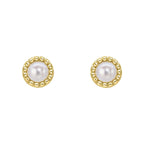 Beginnings Milgrain Semi-Precious Cabochon Birthstone Earrings