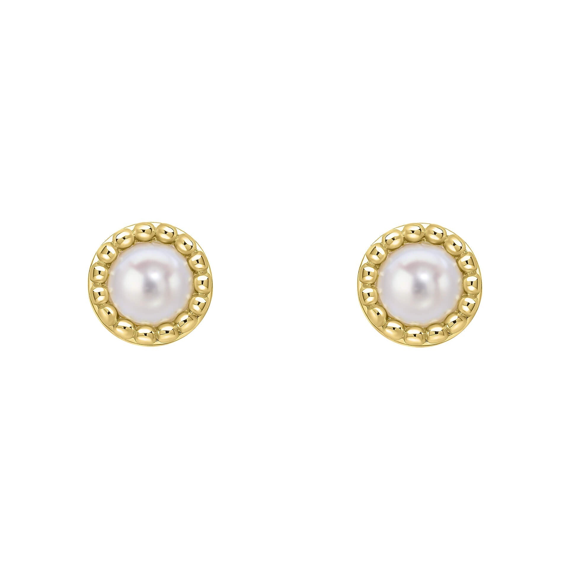 Beginnings Milgrain Semi-Precious Cabochon Birthstone Earrings