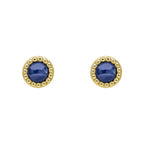 Beginnings Milgrain Semi-Precious Cabochon Birthstone Earrings