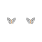 Laura Ashley Silver Kids Butterfly Garden Mini Stud Earrings
