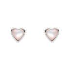 Laura Ashley Silver Kids Rosmere Love Heart Stud Earrings