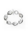 Pulsera esculpida Élan de plata de ley