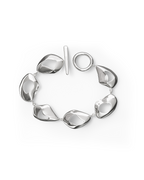 Pulsera esculpida Élan de plata de ley