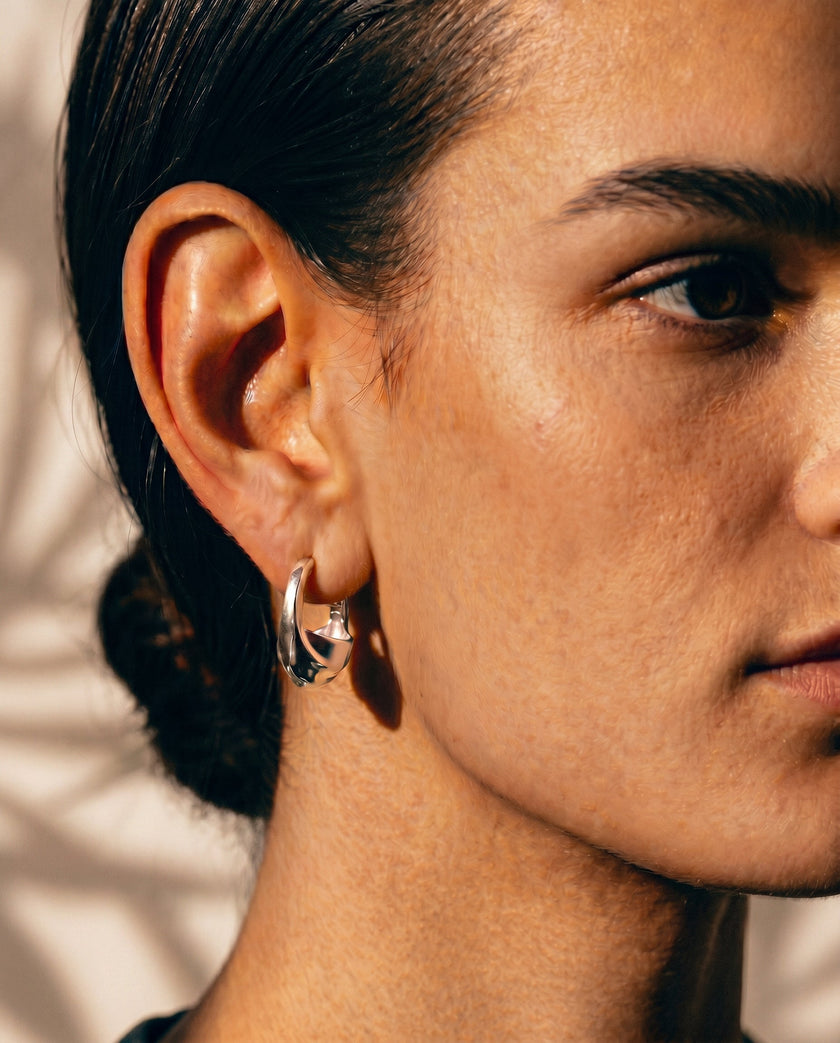Elya Hoops | Sterling Silver