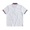 Egan men's shorts sleeve zip neck pique polo - White