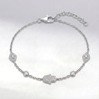 Bracelet Eina main de Fatma et œil protecteur | Argent