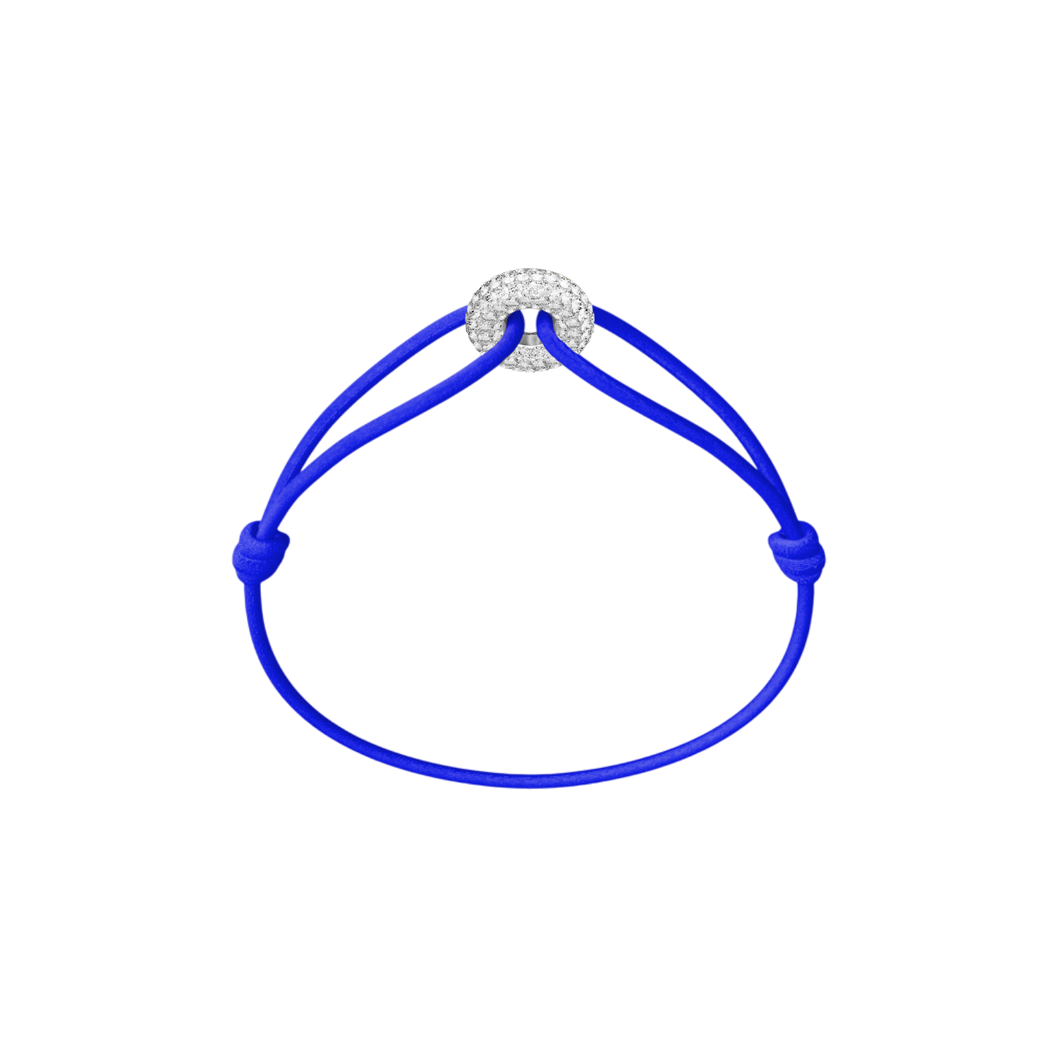 Mini Silver Soho Pavé Cord Bracelet