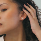 Esti Star Hoop Earrings | Silver