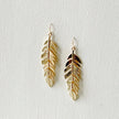 Evangelina Gold Feather Earrings