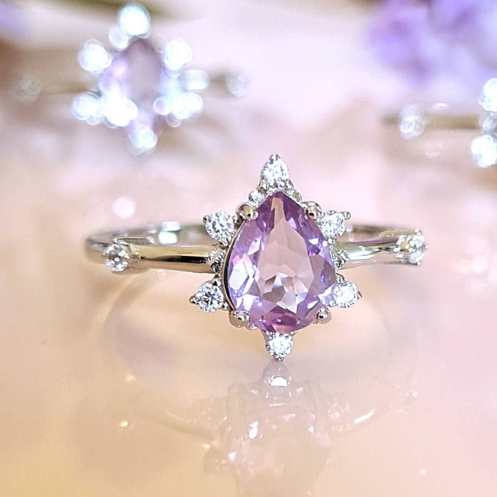 Bague Estelle lavande améthyste en argent sterling
