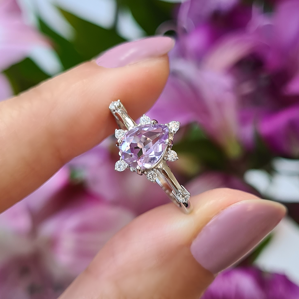 Bague Estelle lavande améthyste en argent sterling