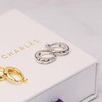 Esti Star Hoop Earrings | Silver