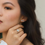 Boucles d'oreilles clous Ettie « Mme » | Argent sterling 925