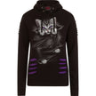 BRIGHT EYES - Large Hood Ripped Hoody Purple-Black
