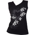 PURE OF HEART - Gilet asymétrique froncé aux épaules Noir