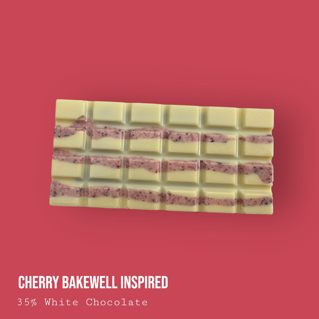 Cherry Bakewell Inspired White Chocolate Dessert Bar 245g