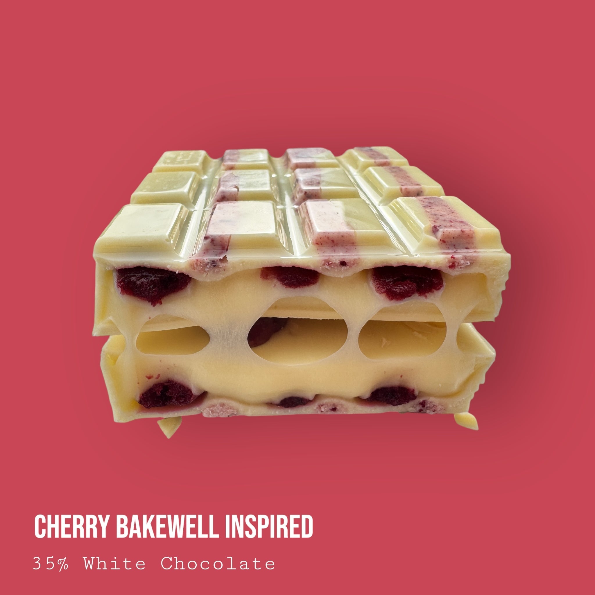 Cherry Bakewell Inspired White Chocolate Dessert Bar 245g