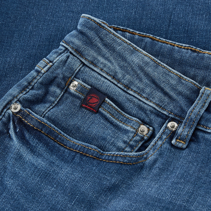 Florida Tapered Fit Jeans In Mid Blue