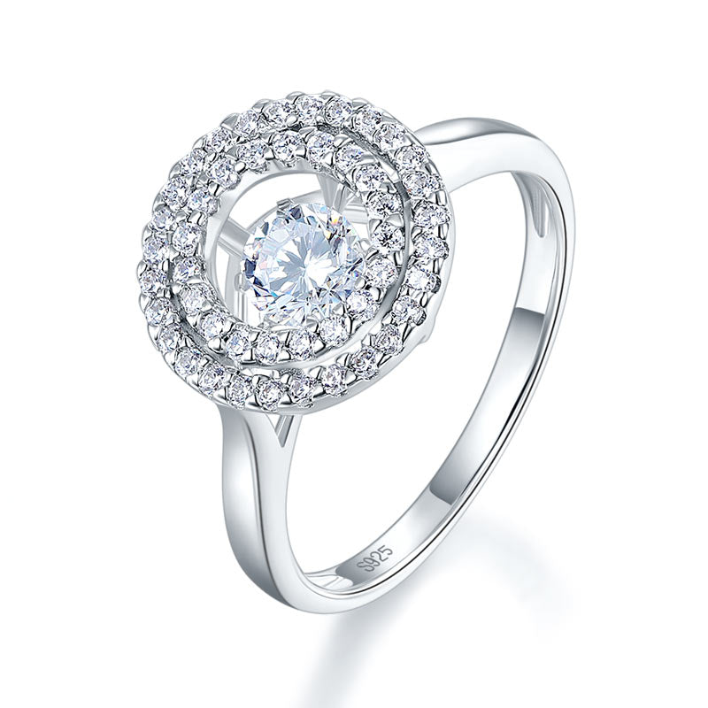 Crystal Dance halo ring