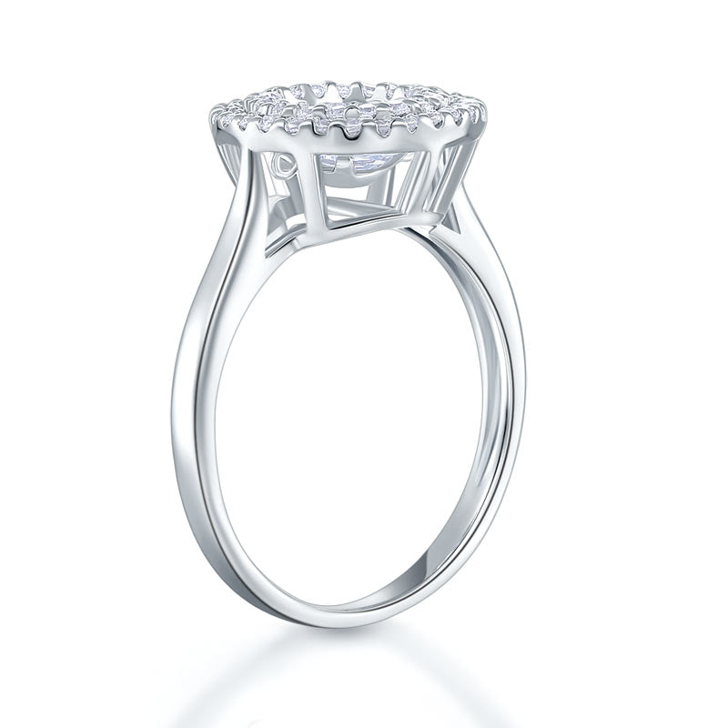 Crystal Dance halo ring