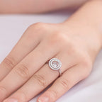 Crystal Dance halo ring