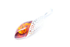 Pendentif fantaisie ambre et argent