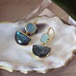 Pendientes Charis Halfmoon Doble Gema Pariba Ónix y Labradorita