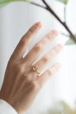 Pink Morganite Halo Ring in 18k Gold Vermeil