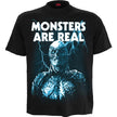 MONSTERS ARE REAL - Front Print T-Shirt Black