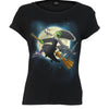 THE SIMPSONS - MARGE WITCH - Boatneck Cap Sleeve Top Black