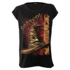 HARRY POTTER - GRYFFINDOR HAT - Boatneck Cap Sleeve Top Black