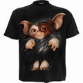 GREMLINS - GIZMO - T-Shirt Noir Imprimé Avant