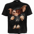 GREMLINS - GIZMO - T-Shirt Noir Imprimé Avant