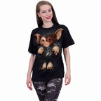 GREMLINS - GIZMO - T-Shirt Noir Imprimé Avant