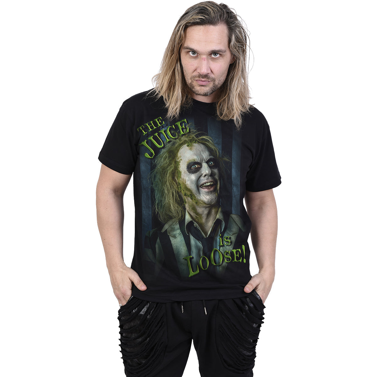 BEETLEJUICE 2 - JUICE IS LOOSE - T-shirt Imprimé Avant Noir