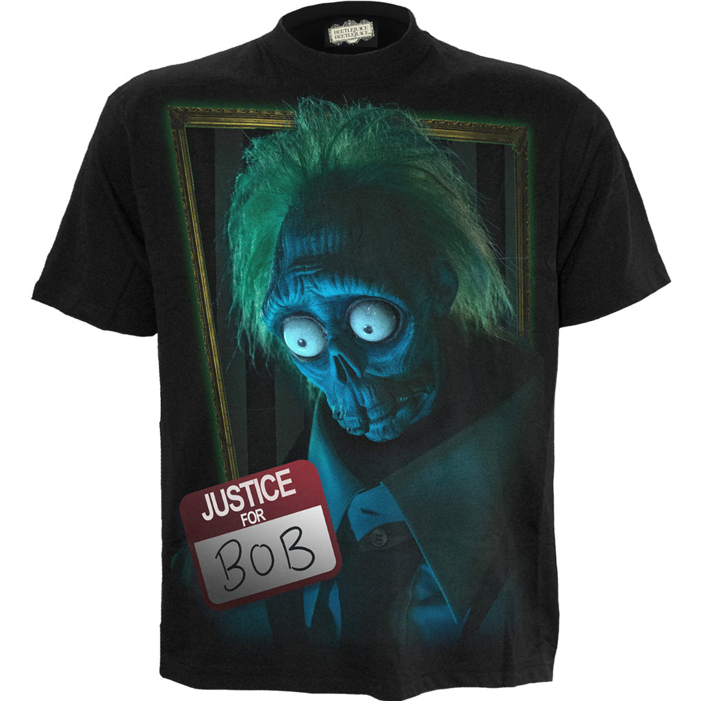 BEETLEJUICE 2 - JUSTICE POUR BOB - T-Shirt Impression Avant Noir