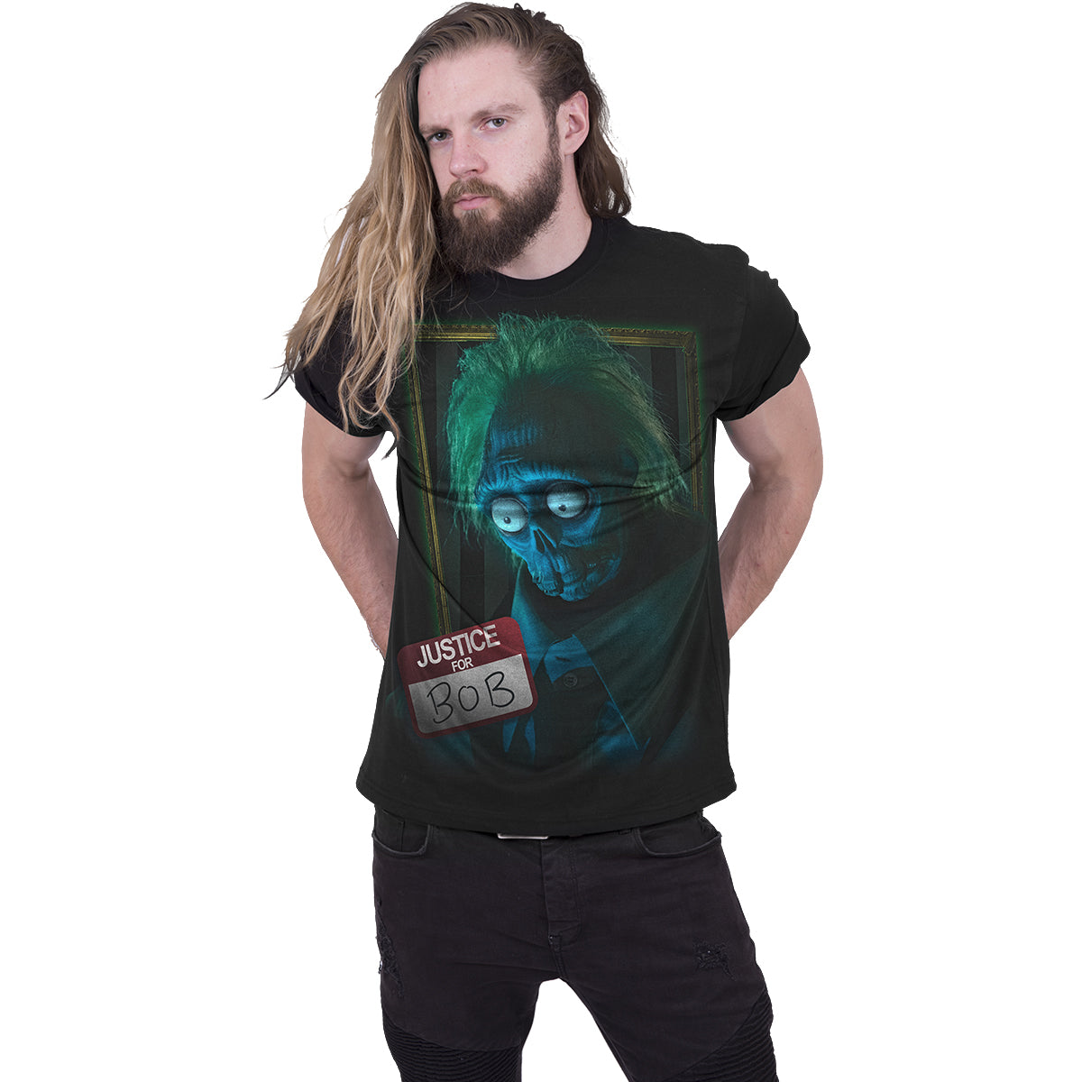 BEETLEJUICE 2 - JUSTICE POUR BOB - T-Shirt Impression Avant Noir