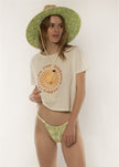 Sisstr Follow The Sunshine Crop SS Knit Tee