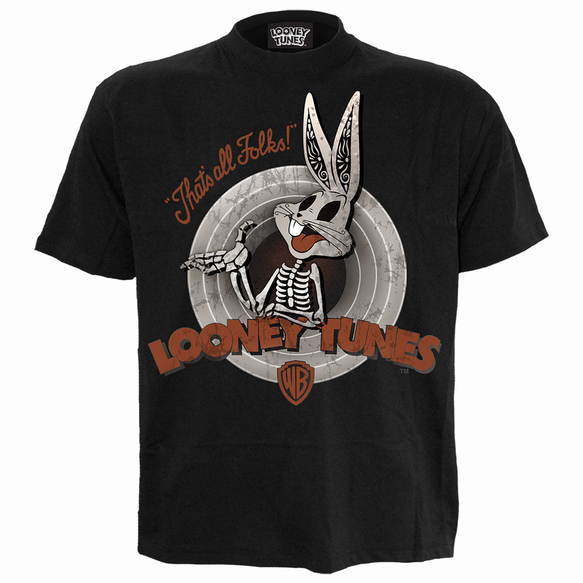 BUGS - TÊTE DE MORT - T-shirt Imprimé Avant Noir