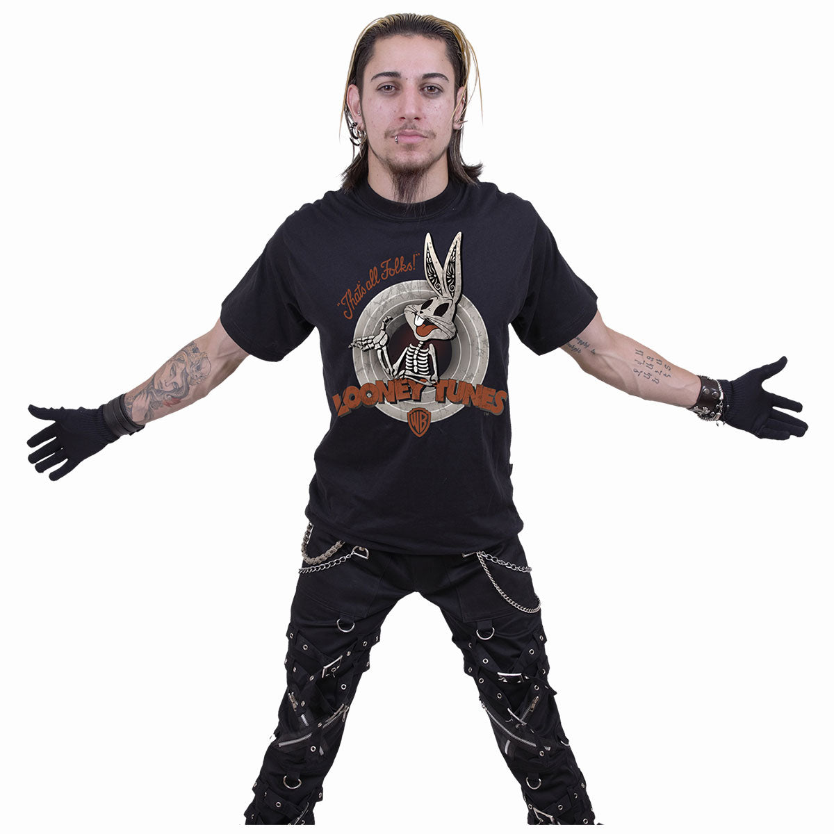 BUGS - TÊTE DE MORT - T-shirt Imprimé Avant Noir