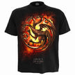 HOD - DRAGON FLAMES - Front Print T-Shirt Black