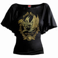 HOD 2 - FILIGREE - Haut col bateau chauve-souris Noir